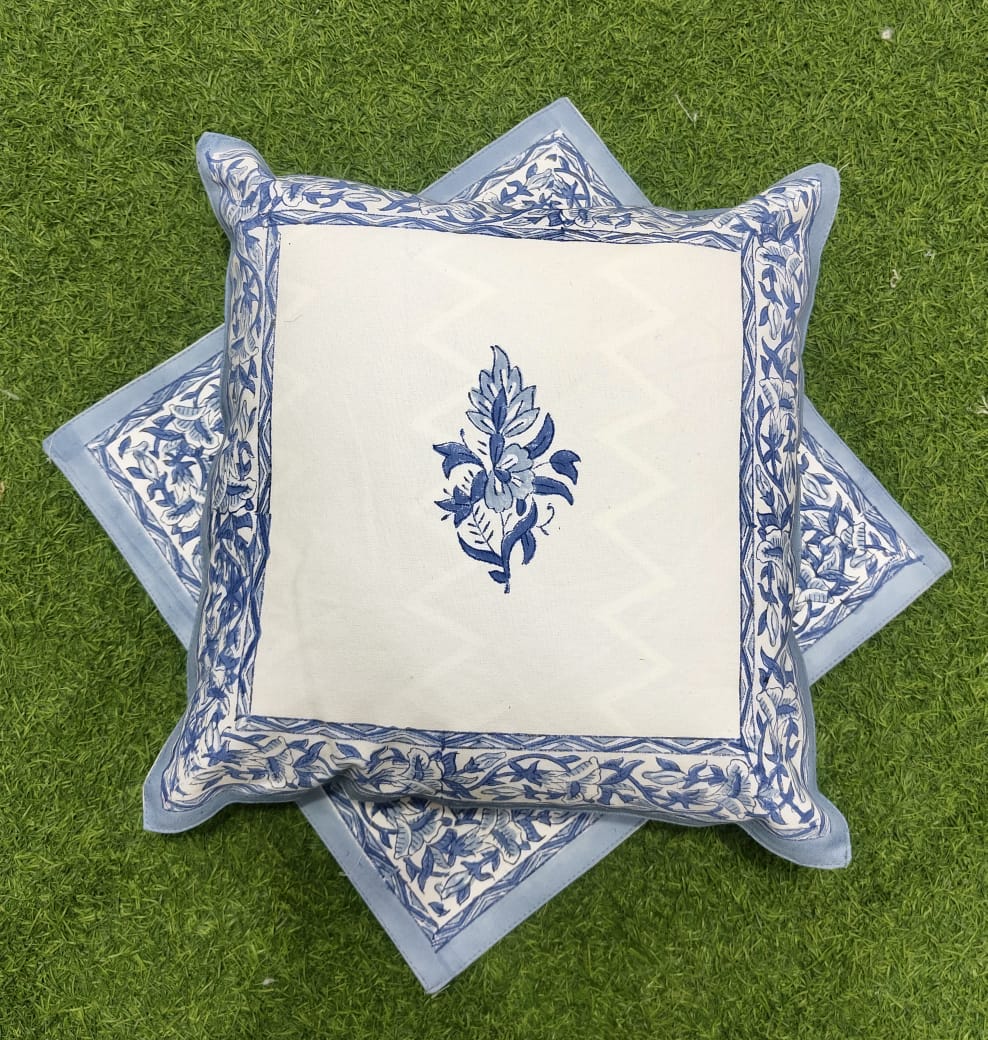 FLORAL BLUE CUSHION COVERS (5pcs Set)