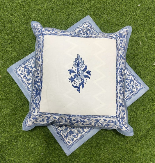 FLORAL BLUE CUSHION COVERS (5pcs Set)